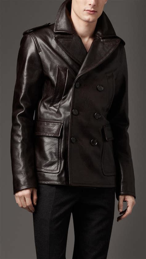 black burberry peacoat|Burberry pea coats men's sale.